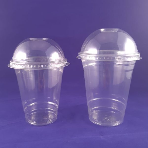 Vasos 12, 16 Onzas Cristal con Tapa Domo – Plasticos San José